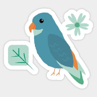 Adorable Blue Parrot bird Sticker
